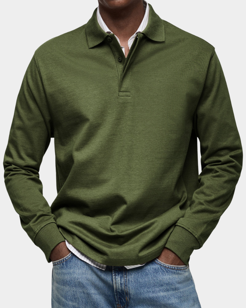 Wilson Langarm-Poloshirt Armeegrün | Fayymont