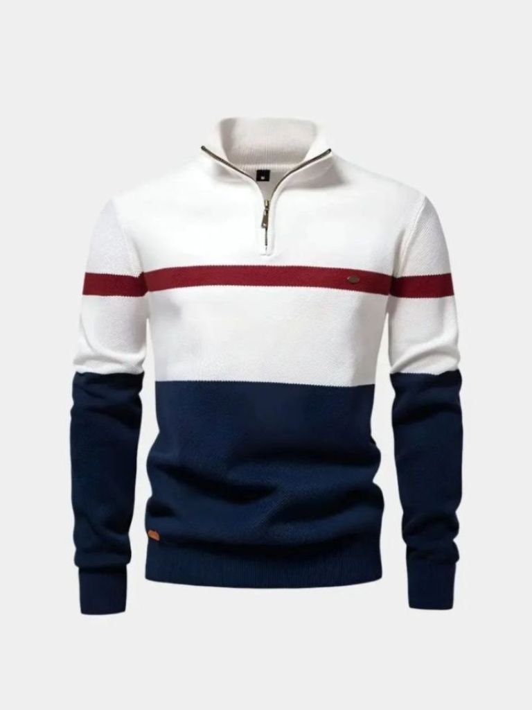 Pullover mit Viertelreißverschluss – Fayymont
