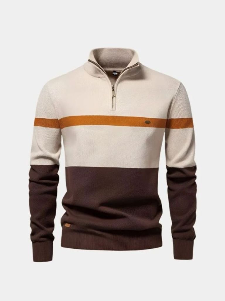 Pullover mit Viertelreißverschluss – Fayymont