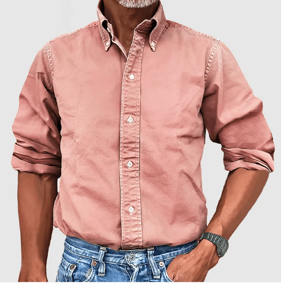 Men's Long-Sleeved Shirt Cotton