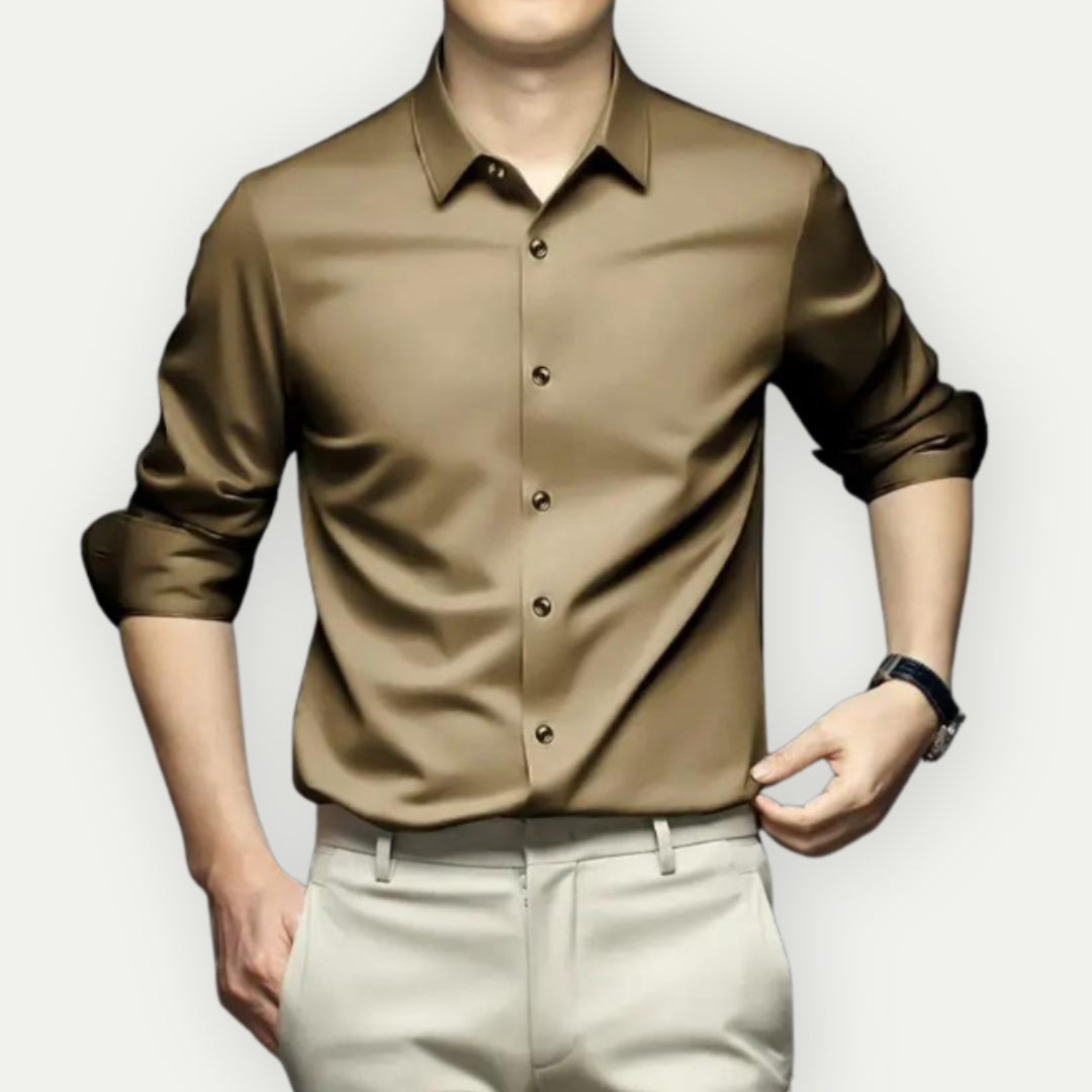Wrinkle-Resistant Poplin Shirt — Long Sleeve