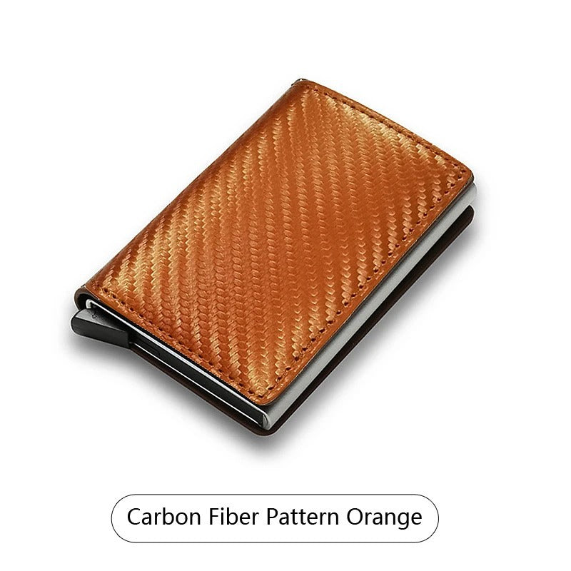 Fayymont RFID-Geldbörse aus Kohlefaser und Aluminium – schlankes Pop-Up-Design – Fayymont