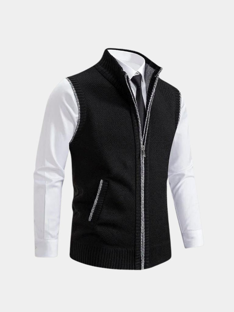 Elegante Strickweste mit durchgehendem Reißverschluss - Fayymont Co – Fayymont