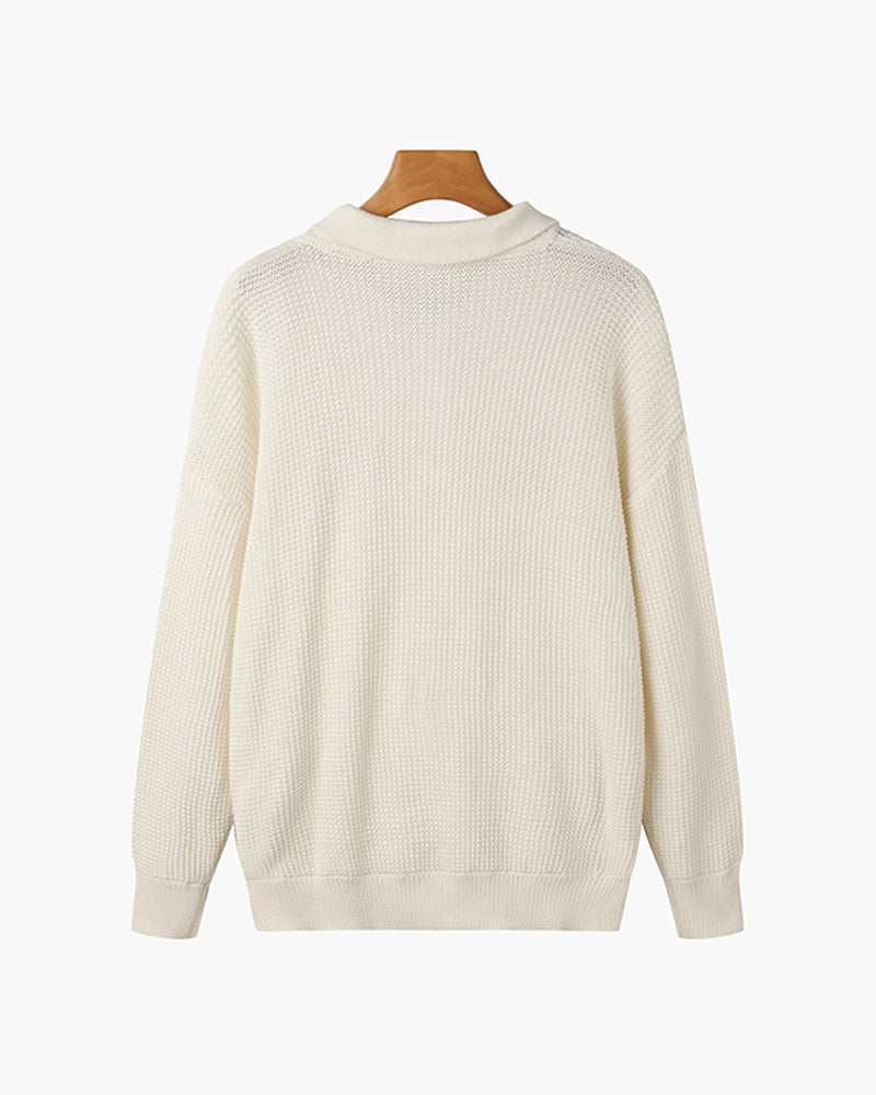 Baumwoll-Pullover mit Reißverschluss – Fayymont Co – Fayymont