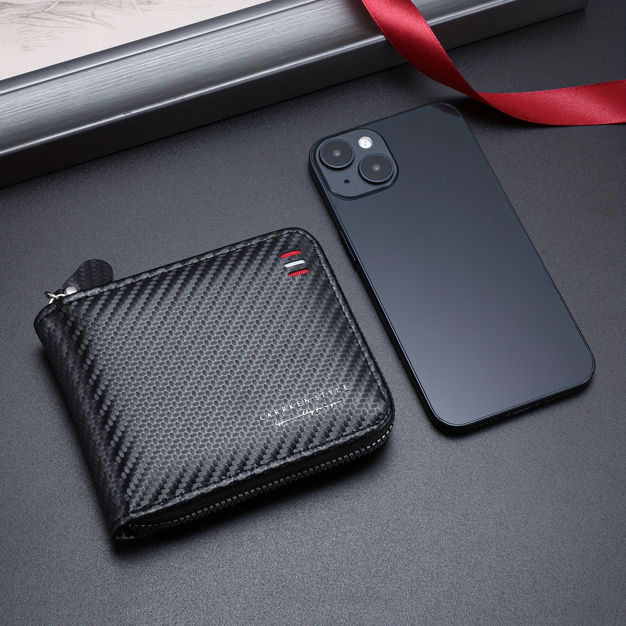 Carbon Fiber PU Leather Wallet – Sleek. Secure. Everyday-Ready