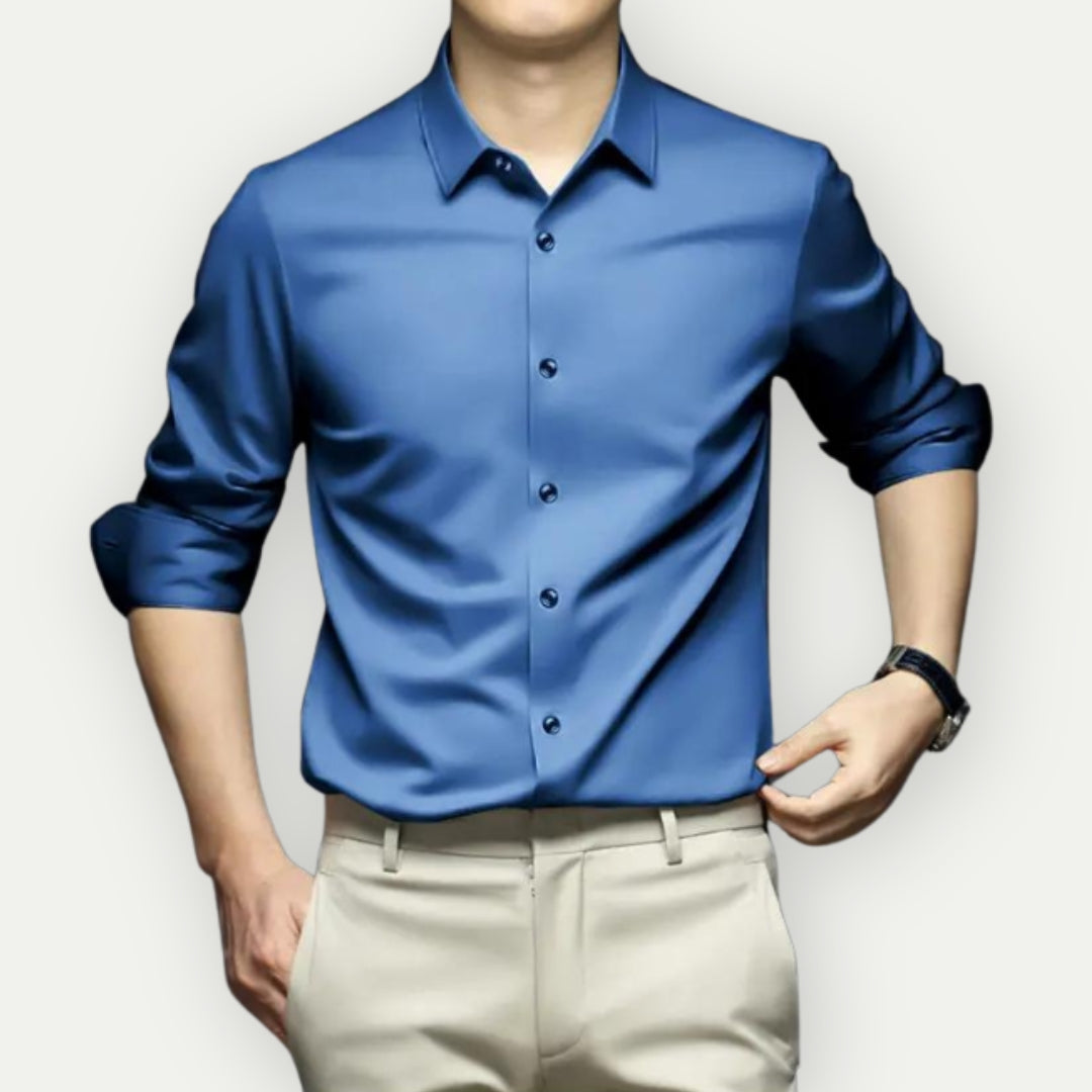 Wrinkle-Resistant Poplin Shirt — Long Sleeve