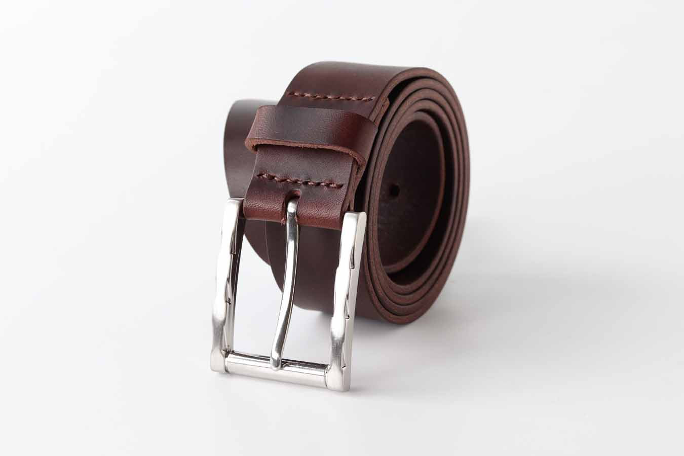 Men's Leather Belt / Tuscan - Chocolate
