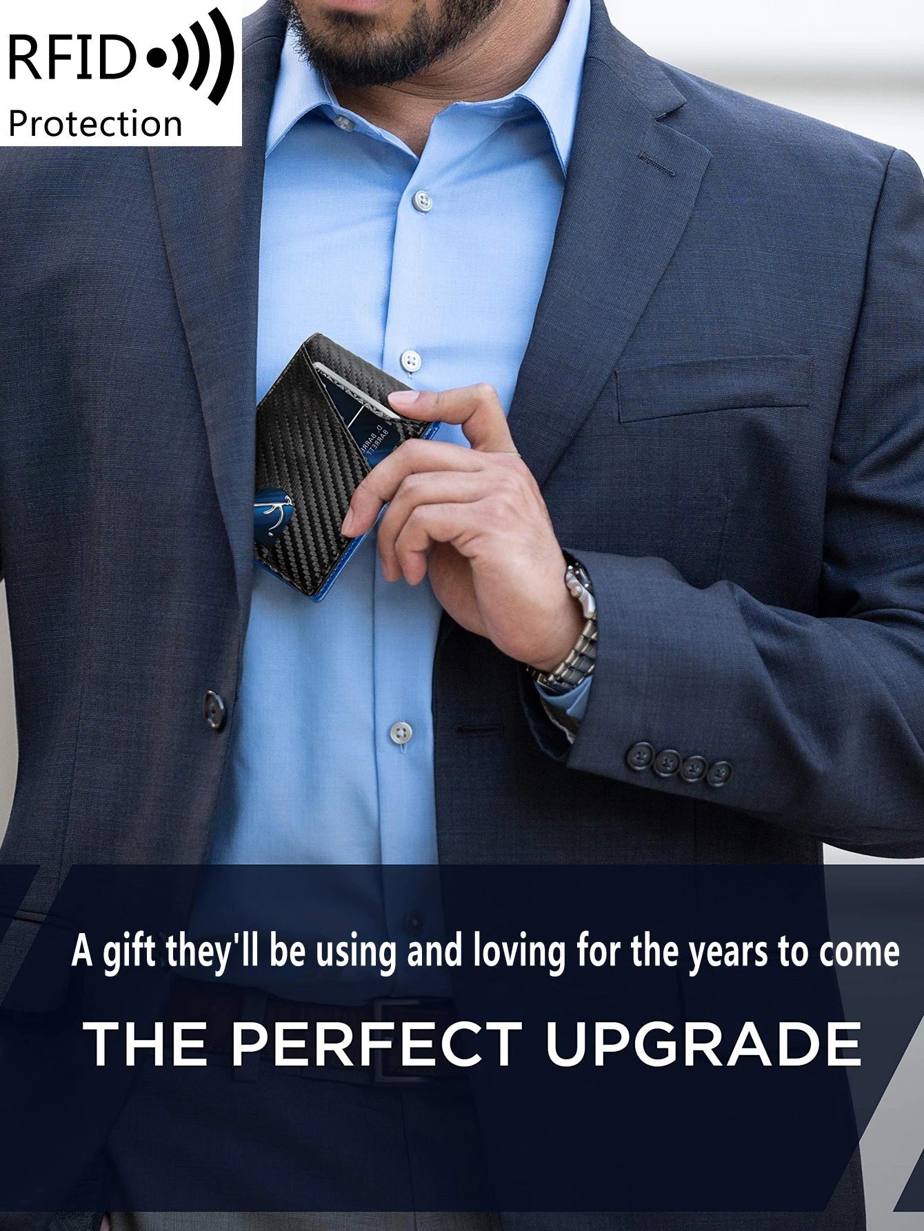 RFID Blocking Carbon Wallet