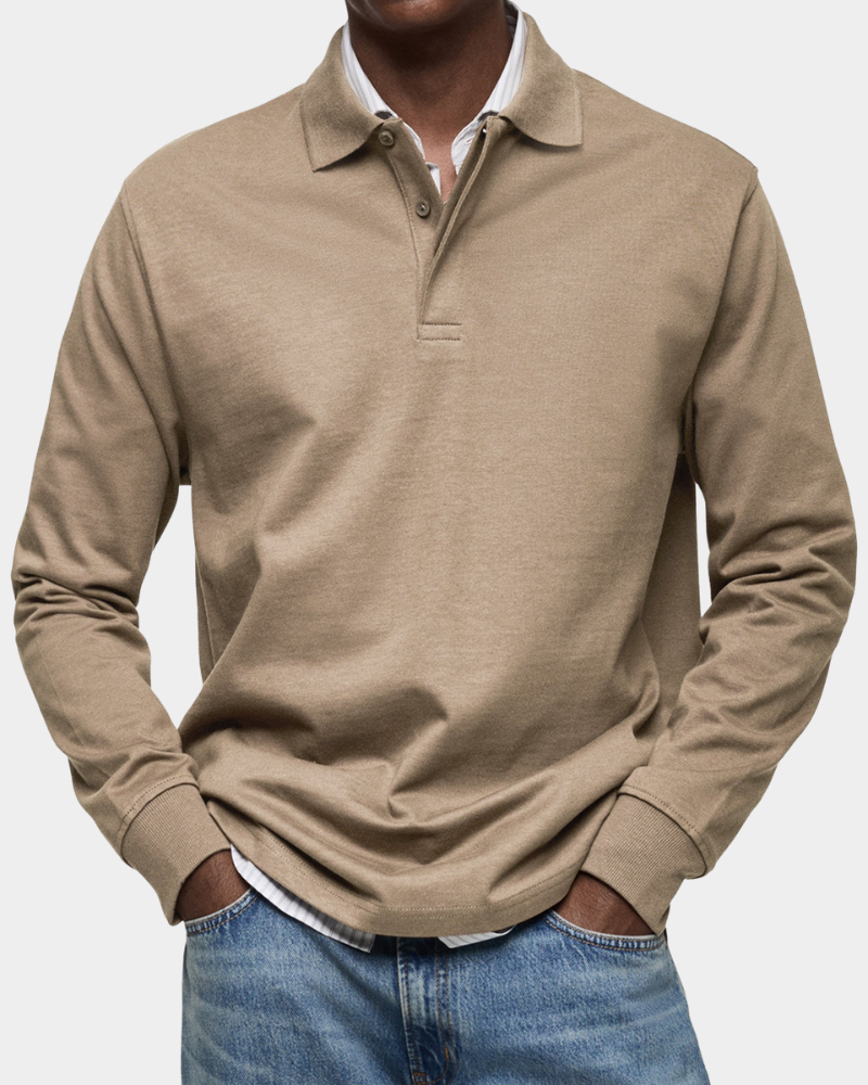 Wilson Langarm-Poloshirt Khaki | Fayymont