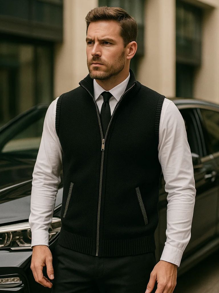 Elegante Strickweste mit durchgehendem Reißverschluss - Fayymont Co – Fayymont