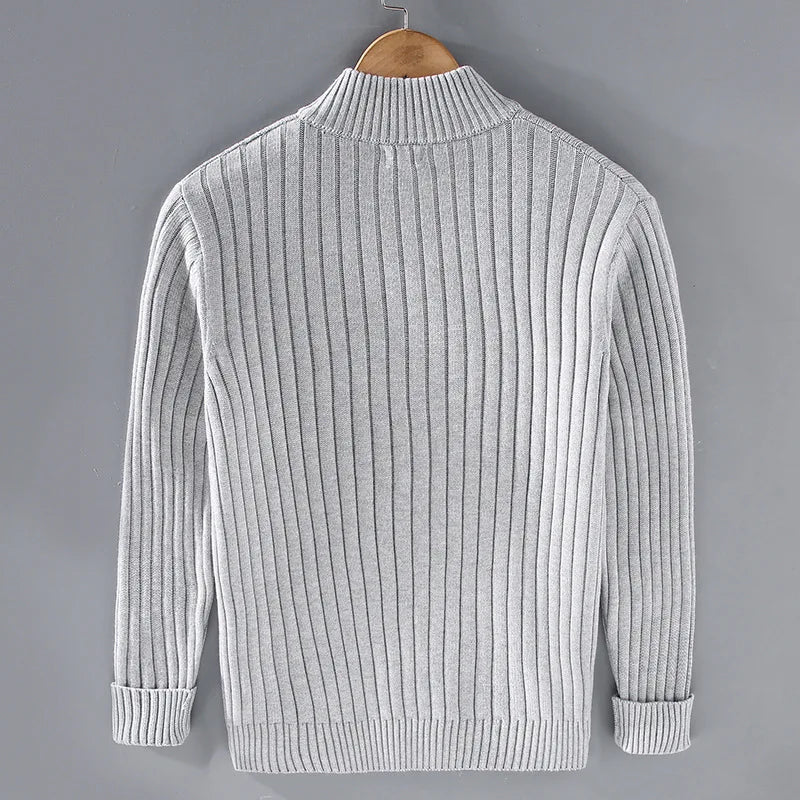 Thorne Strickjacke (Gerippter Reißverschluss-Cardigan) – Fayymont