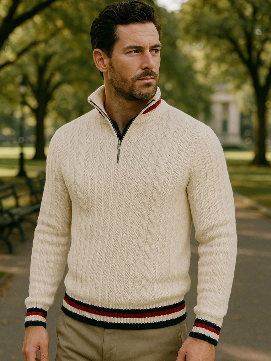 Essential Half Zip Turtleneck Sweater