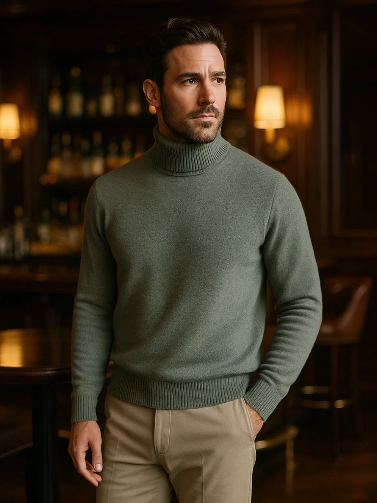 Rollkragenpullover aus 100 % Merinowolle – Fayymont Co – Fayymont