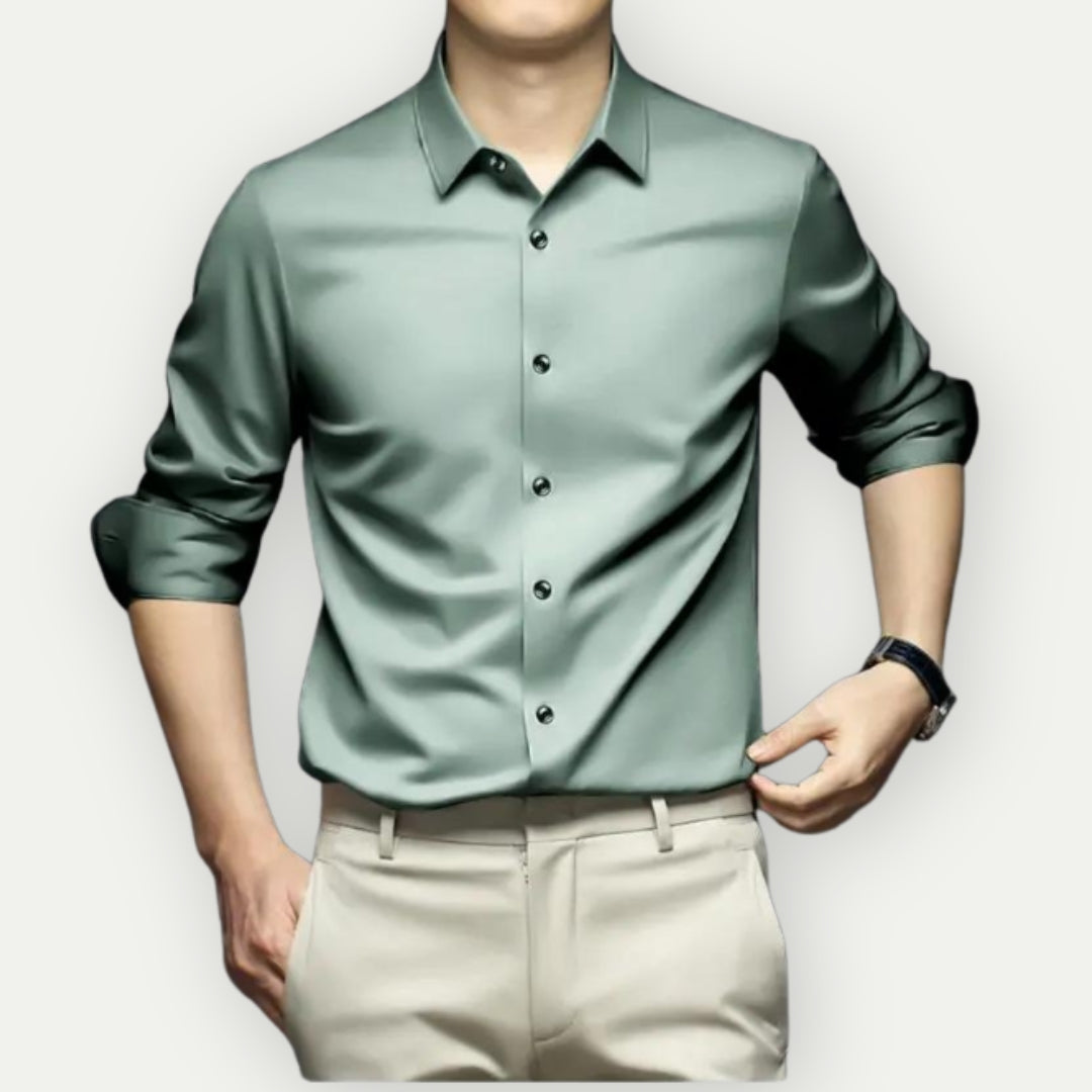 Wrinkle-Resistant Poplin Shirt — Long Sleeve