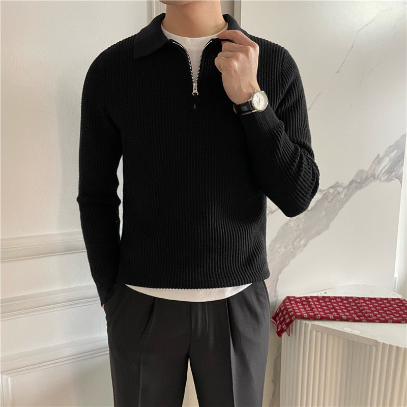 Baumwoll-Pullover mit Reißverschluss – Fayymont Co – Fayymont