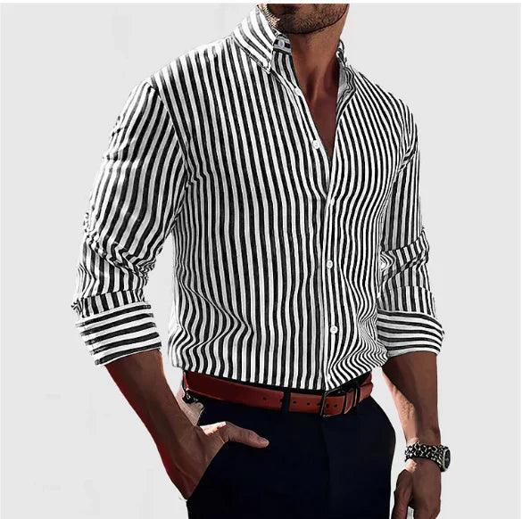 Men's Striped Shirt Cotton