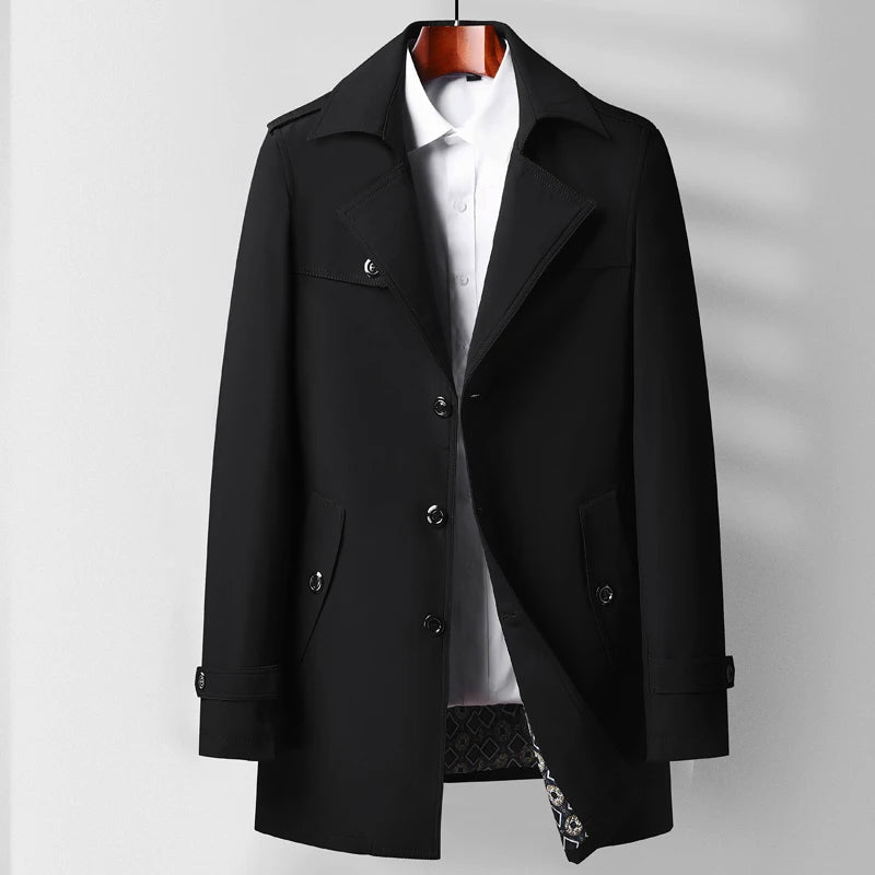 Moderner klassischer Herren-Trenchcoat – Fayymont