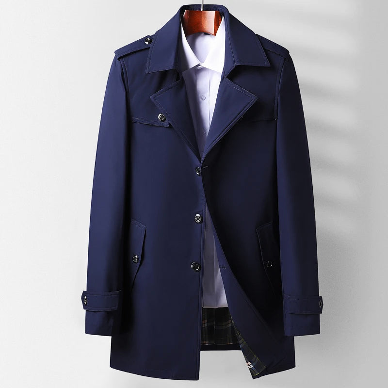 Moderner klassischer Herren-Trenchcoat – Fayymont
