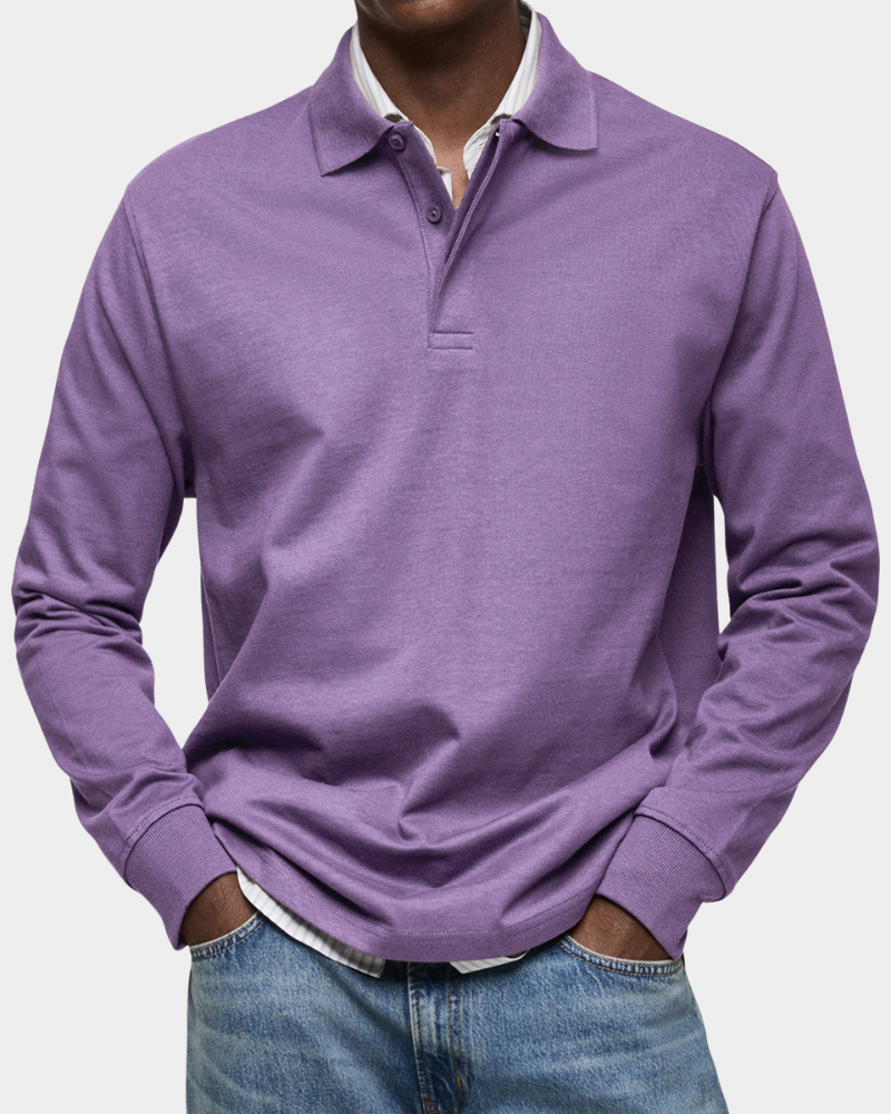Wilson Langarm-Poloshirt Violett | Fayymont