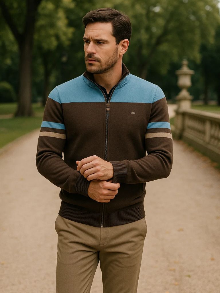 Cardigan Sweater Zipper Standing Collar Knitwear - Fayymont Co