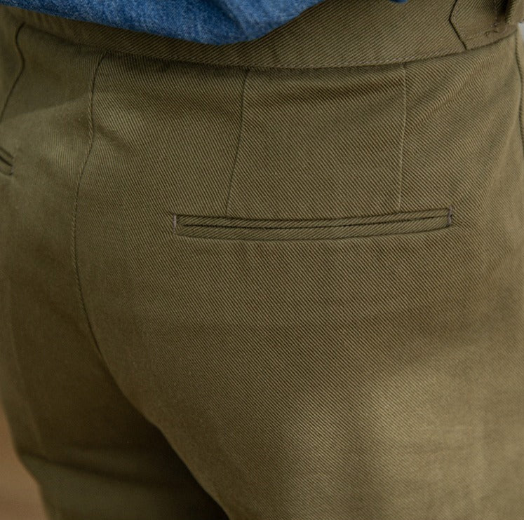 Cotton Twill Antibes Straight Fit Trousers