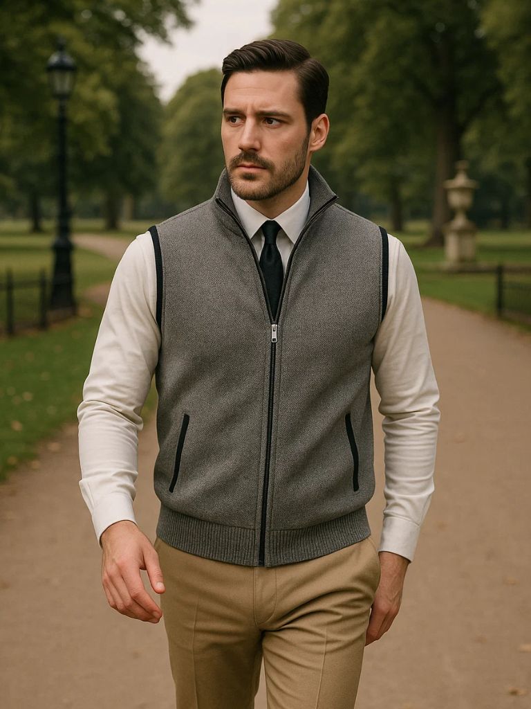 Elegante Strickweste mit durchgehendem Reißverschluss - Fayymont Co – Fayymont