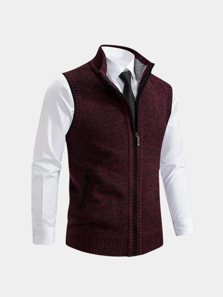 Elegante Strickweste mit durchgehendem Reißverschluss - Fayymont Co – Fayymont
