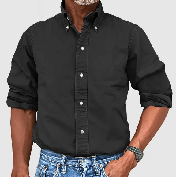 Men's Long-Sleeved Shirt Cotton