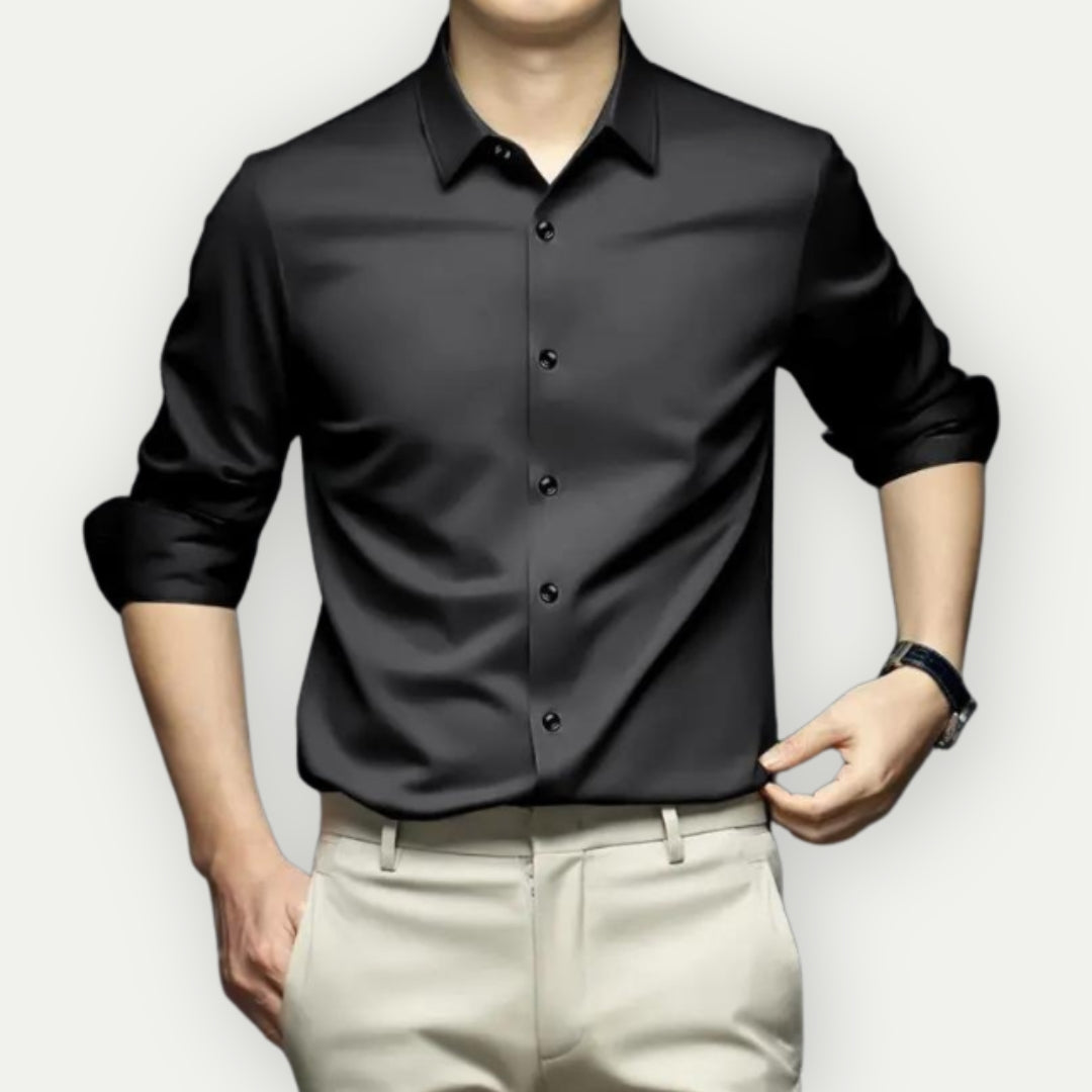 Wrinkle-Resistant Poplin Shirt — Long Sleeve