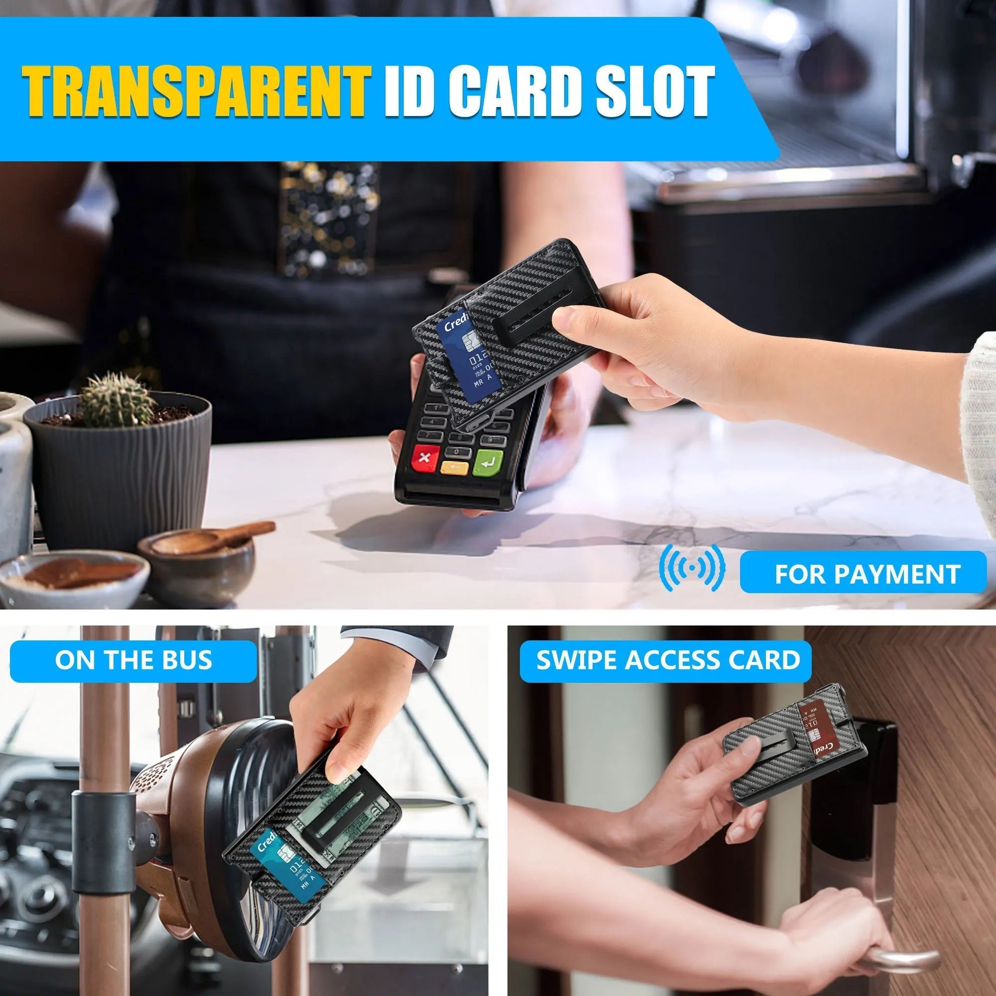 Men Carbon Fiber Wallet