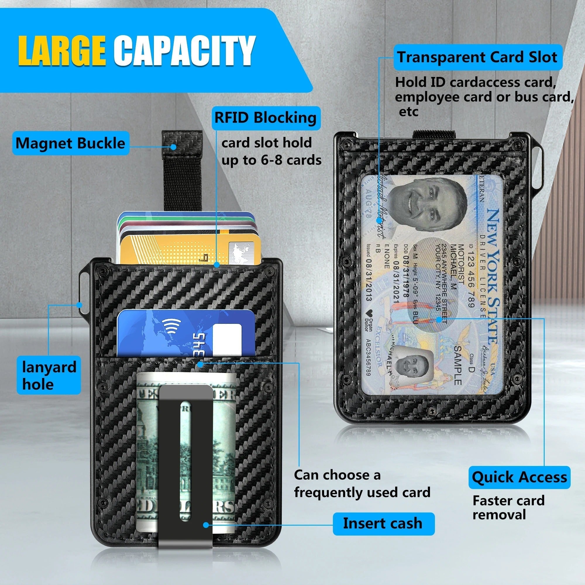 Men Carbon Fiber Wallet