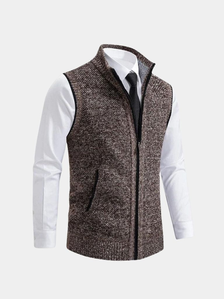 Elegante Strickweste mit durchgehendem Reißverschluss - Fayymont Co – Fayymont