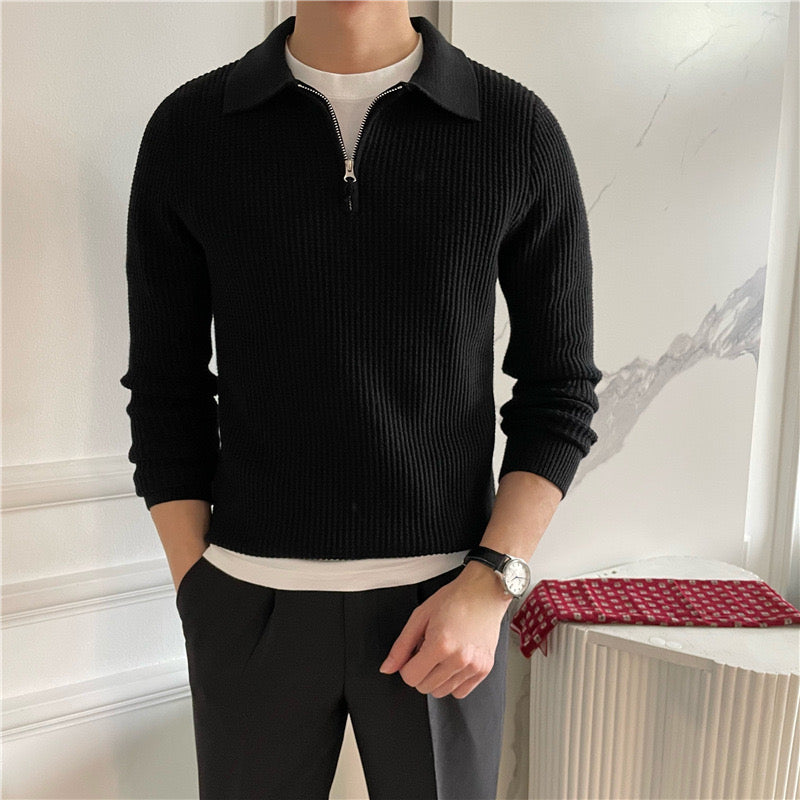 Baumwoll-Pullover mit Reißverschluss – Fayymont Co – Fayymont