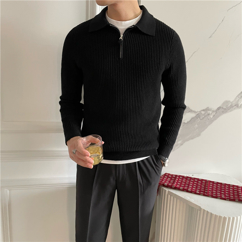 Baumwoll-Pullover mit Reißverschluss – Fayymont Co – Fayymont