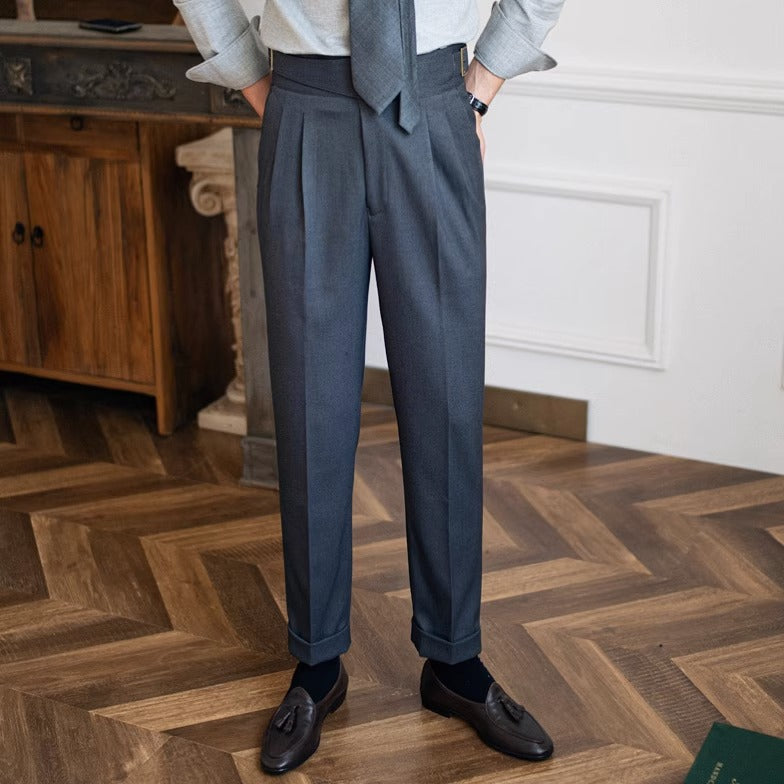 Cipressa Gurkha Straight Fit Pleated Trousers