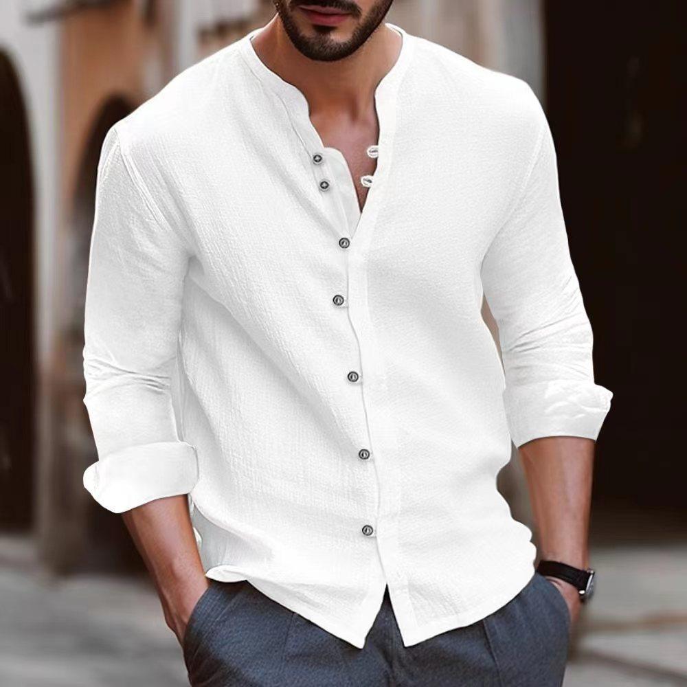 Capri Linen Resort Shirt – Open Collar