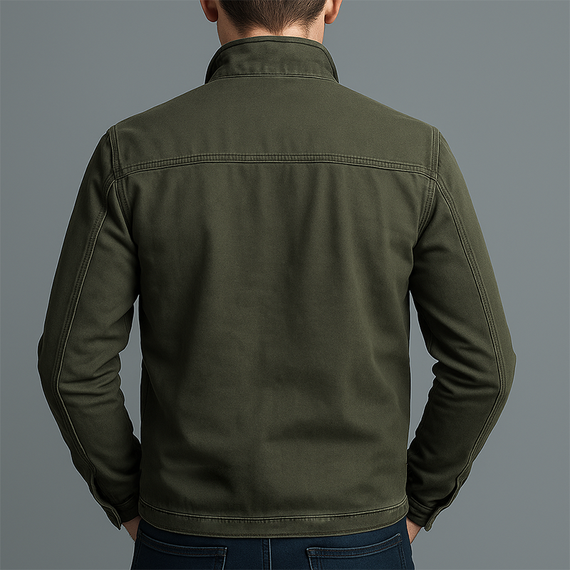 Men's Vintage Casual Cotton Washed Zipper Lapel Jacket – Fayymont