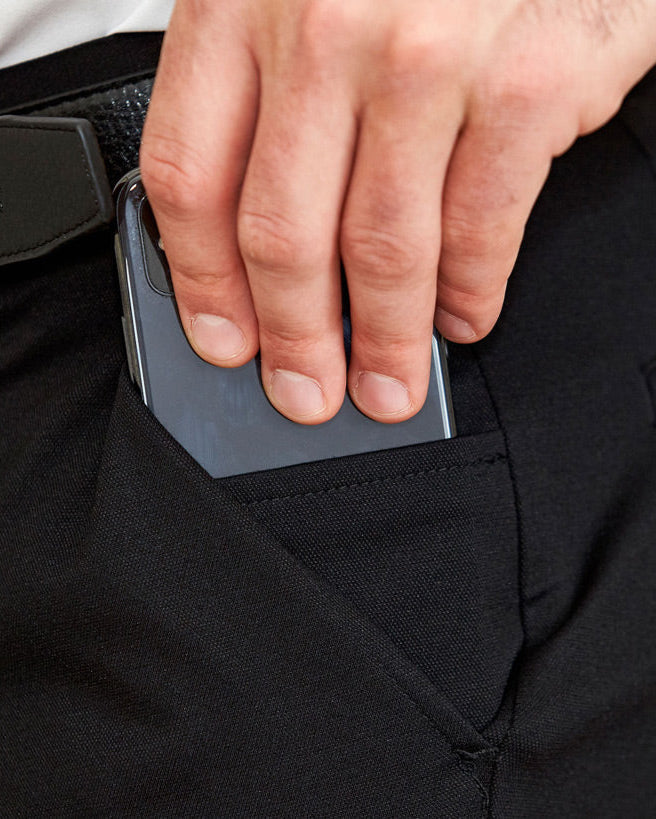 Athletic Fit Stretch Suit Pants - Black