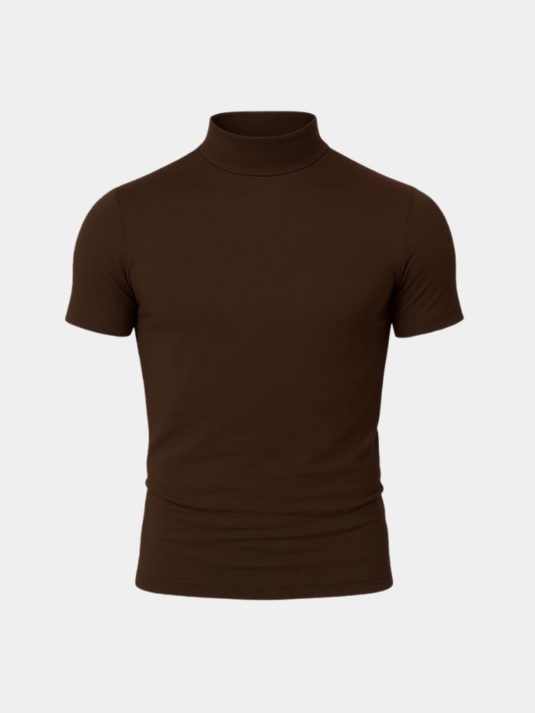 Solid Casual Turtle Neck T-Shirt - Fayymont Co