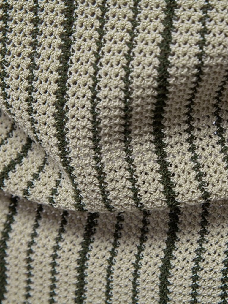 Striped Knit Polo Shirt - Fayymont Co