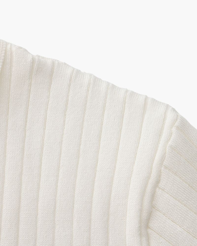 Ribbed Knit Polo – Fine Merino