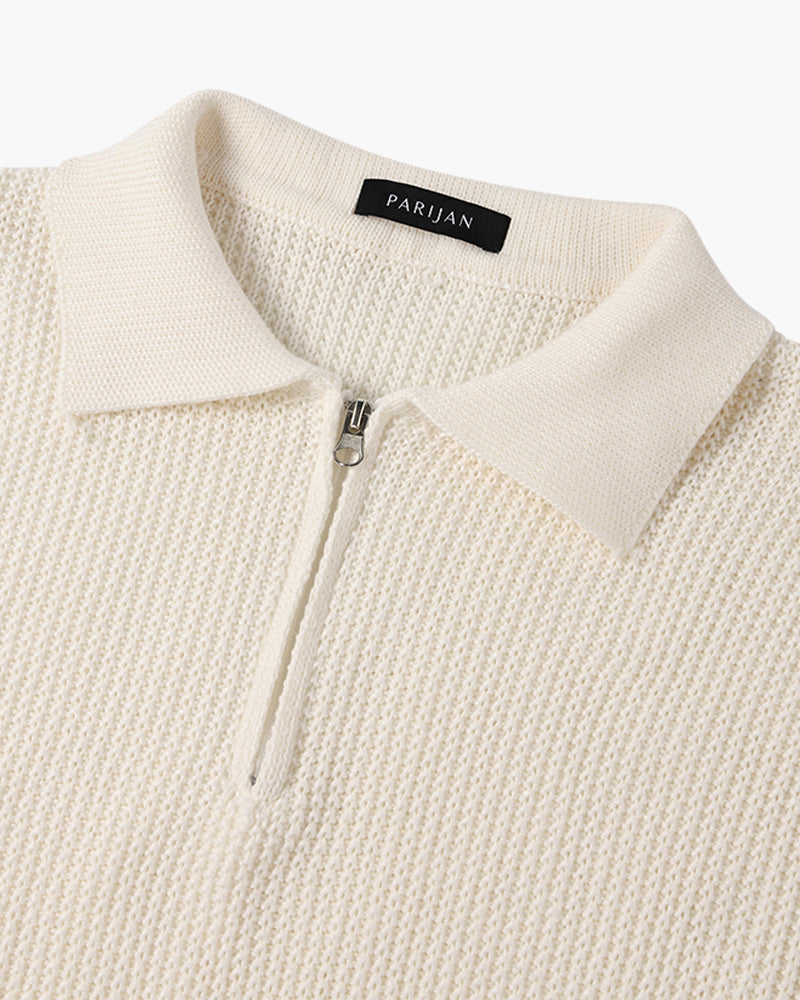 Cotton Zipped Sweater - Fayymont Co