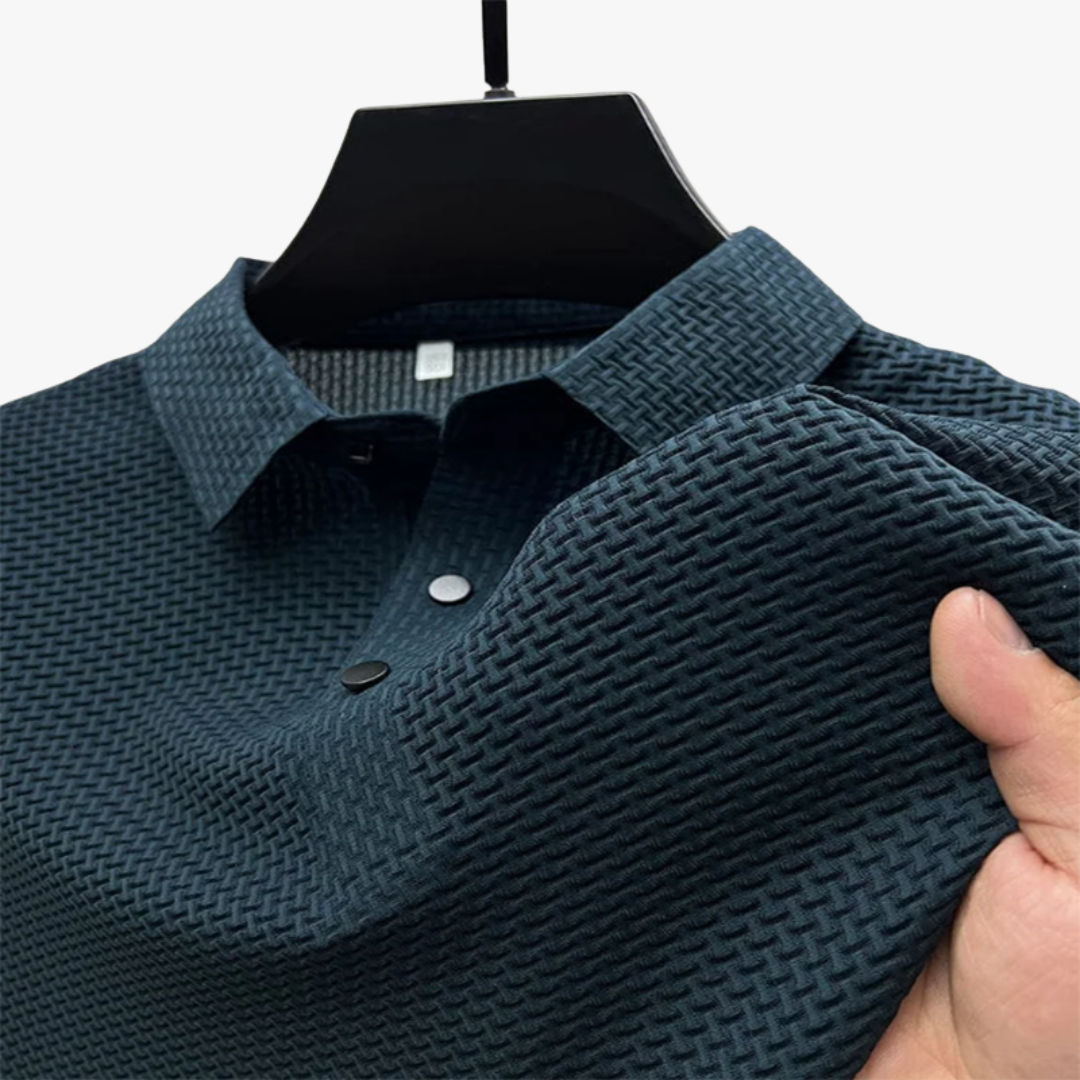 Four-Season Waffle Knit Polo