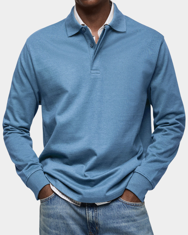Wilson Langarm-Poloshirt Hellblau | Fayymont