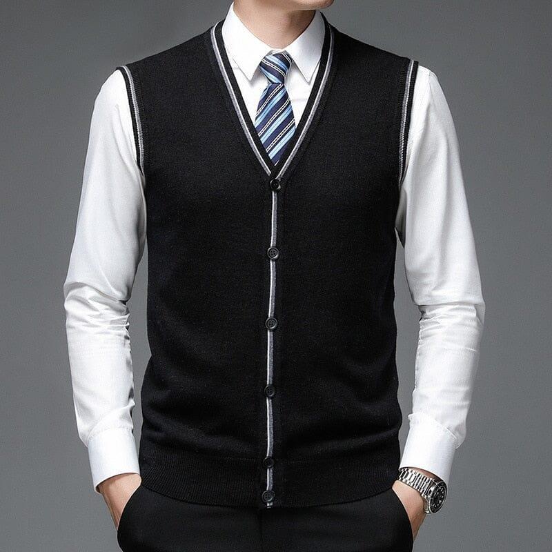 Colete Masculino de Lã com Botões Fiorinni