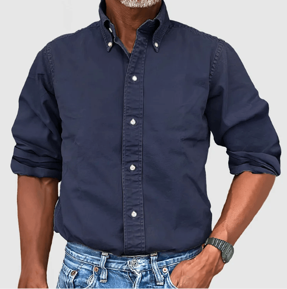 Men's Long-Sleeved Shirt Cotton