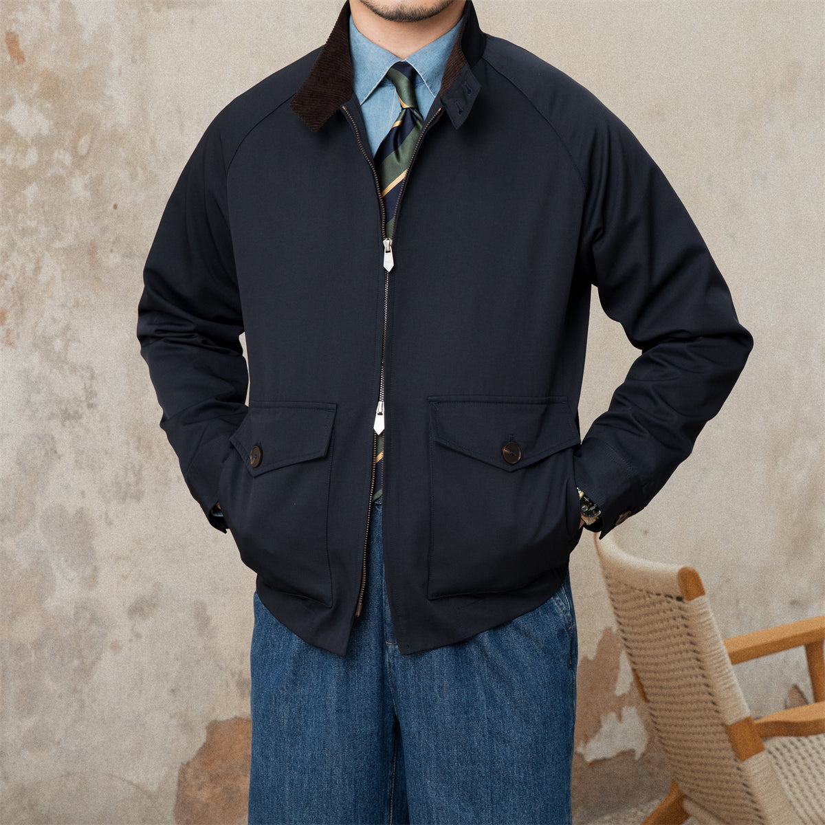 G9 Harrington Corduroy Collar Jacket