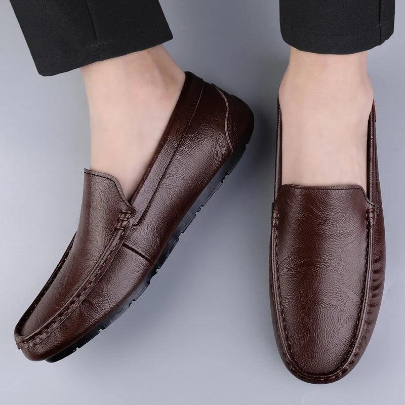 Vittorio Men's Italian Leather Loafers | Luxury Slip-On Moccasins