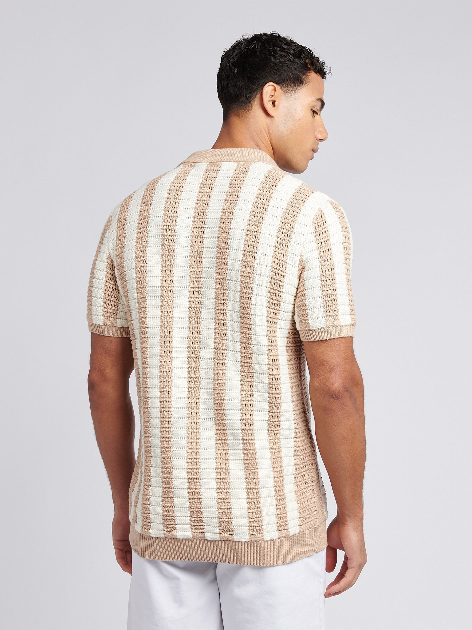 Open-Knit Polo — Doeskin