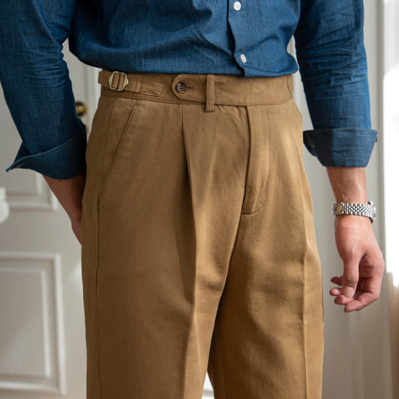 Cotton Twill Antibes Straight Fit Trousers